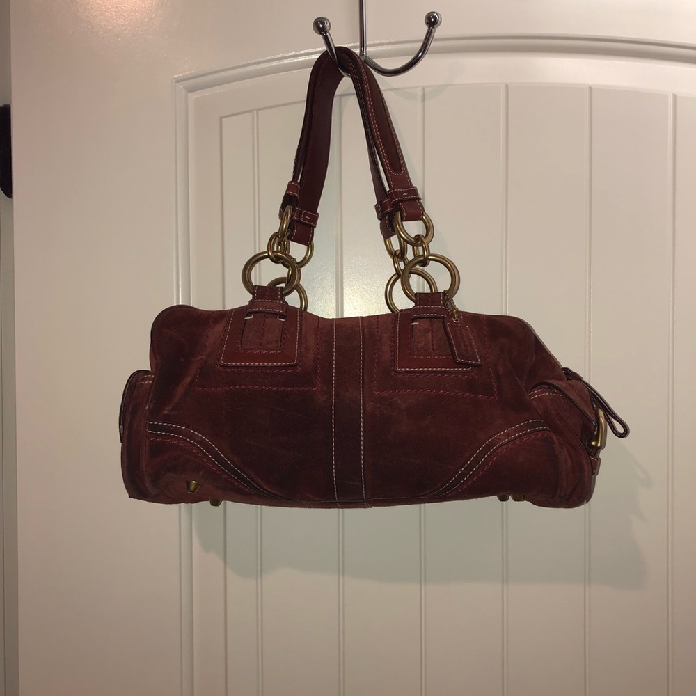 Coach suede handbag